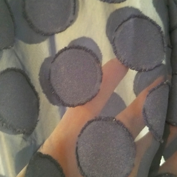 Michael Kors Ruffle Off- Shoulder Peasant Blouse in Navy; Petite - Picture 4 of 5